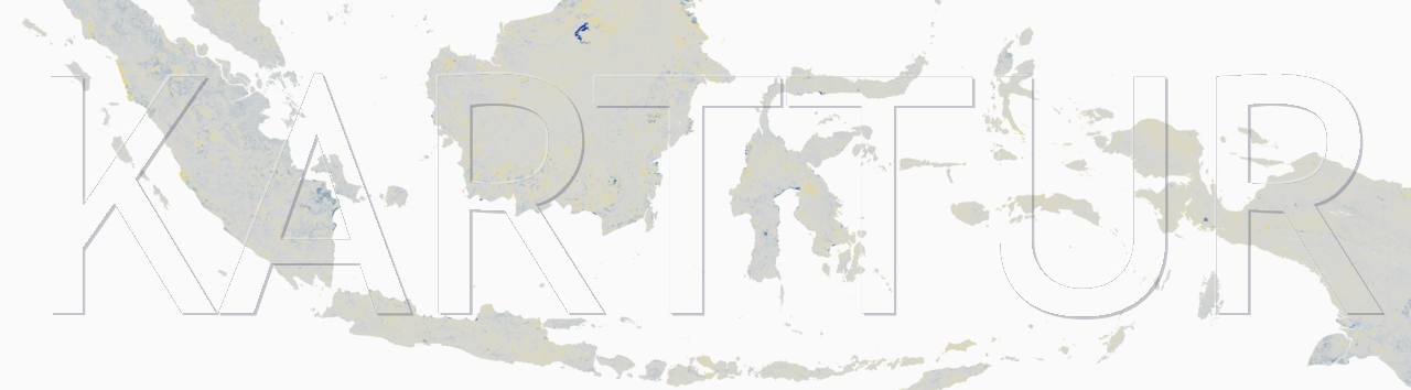 Theil-Sen estimated median change in rain normalised soil moisture 2001-2016, Indonesia