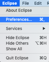 Eclipse preferences