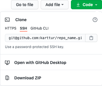 github-repo-clone-download-set-SSH