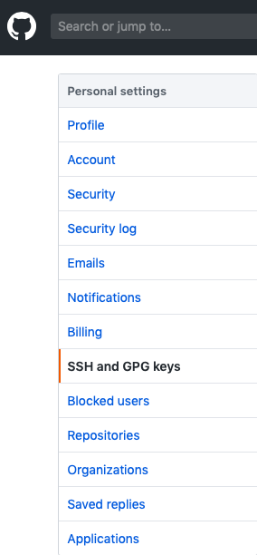 github-settings-menu-SSH-keys